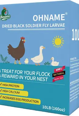 10LB Dried Black Soldier Fly Larvae for Chickens