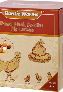 BUNTIE WORMS Dried Black Soldier Fly Larvae 5LB