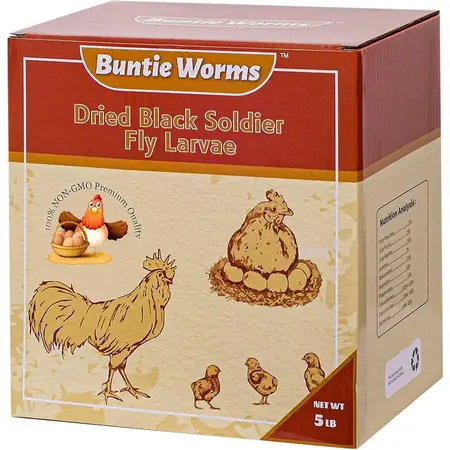 BUNTIE WORMS Dried Black Soldier Fly Larvae 5LB