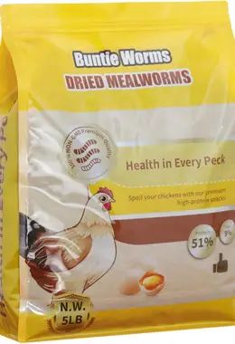 BUNTIE WORMS Dried Mealworms 5LB